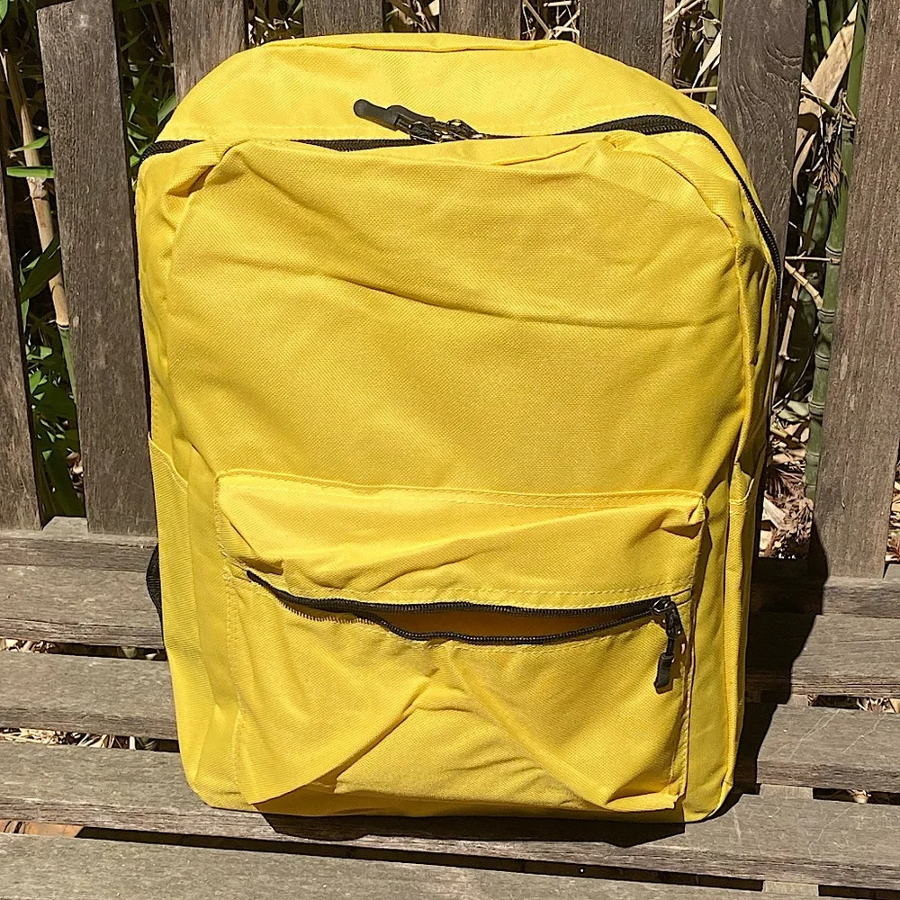 Yellow Backpack with Black Trim New